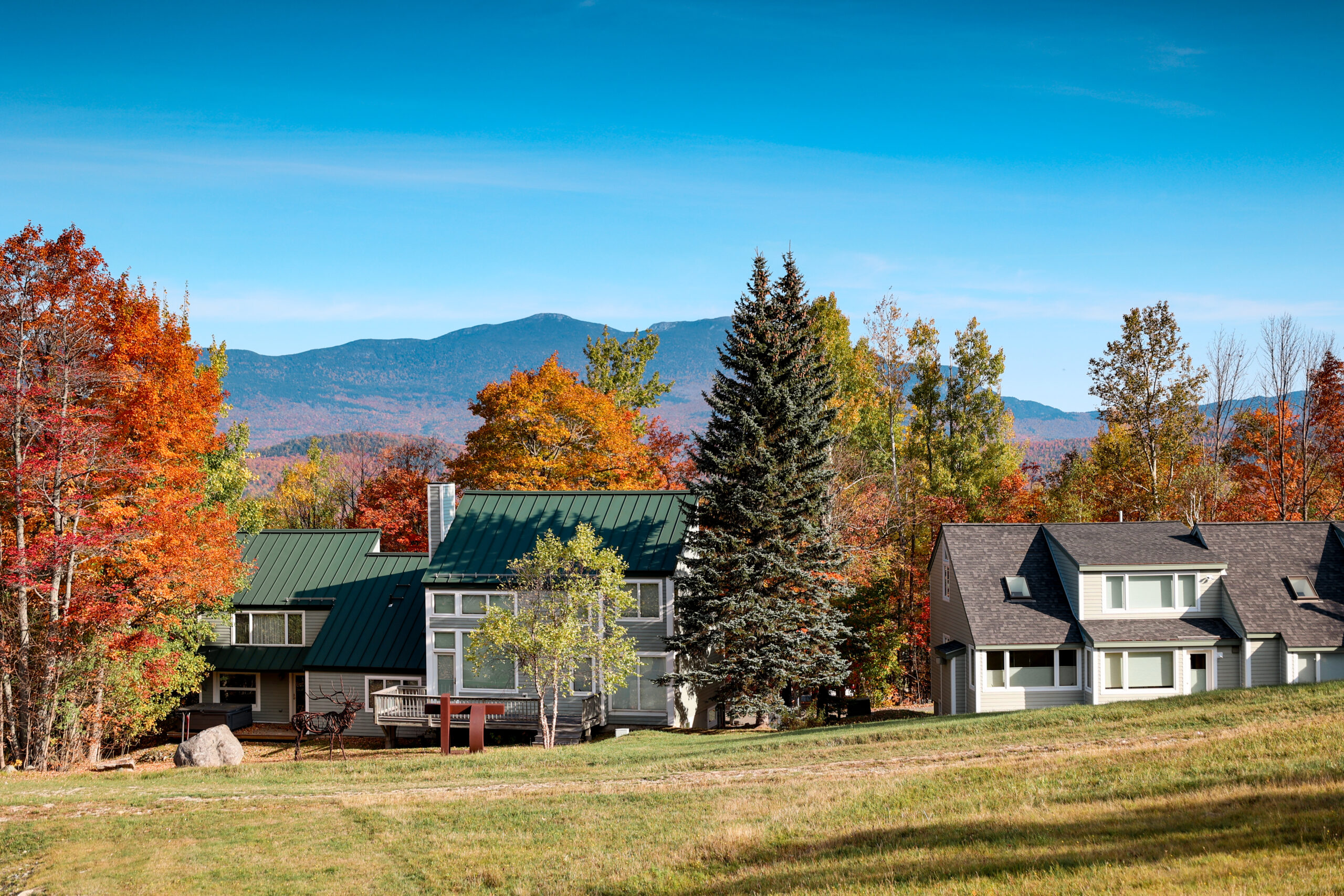 Sugarloaf ski resort in fall