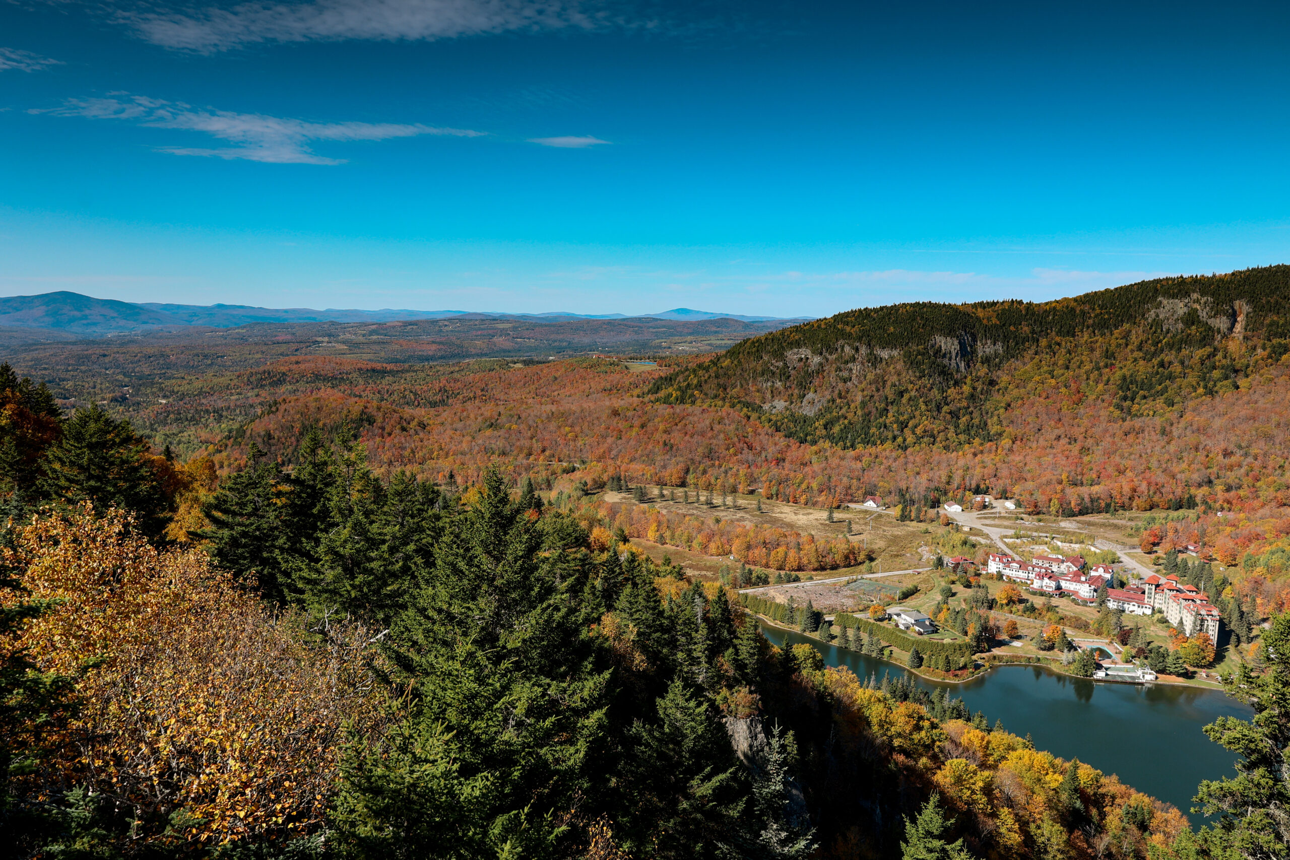 all colours over Dixville Notch at the summit of Table Rock