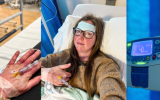 women in hospital having an infusion