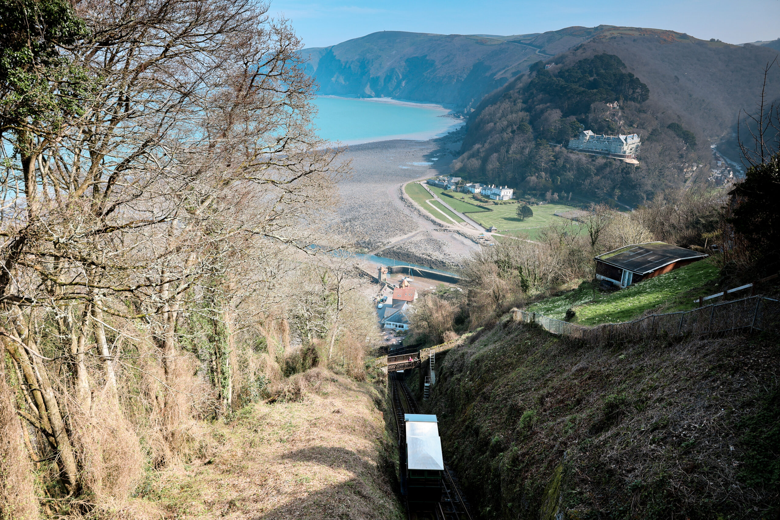 tram going down the hill into Lynmouth